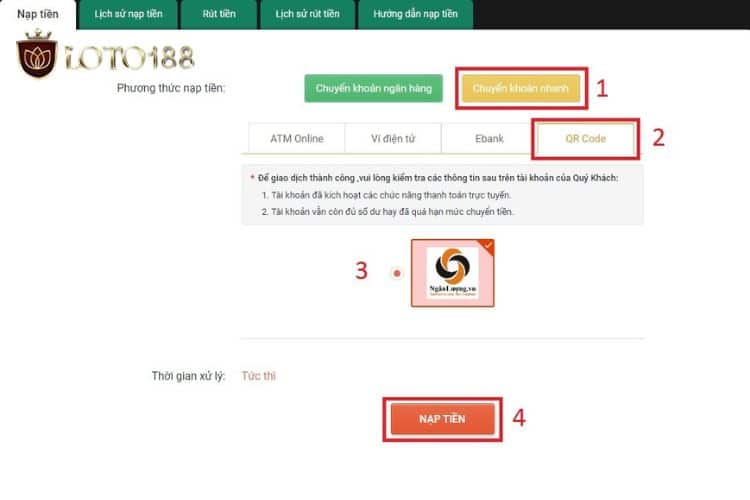 Tất tần tật về cách nạp tiền Loto188 hiệu quả